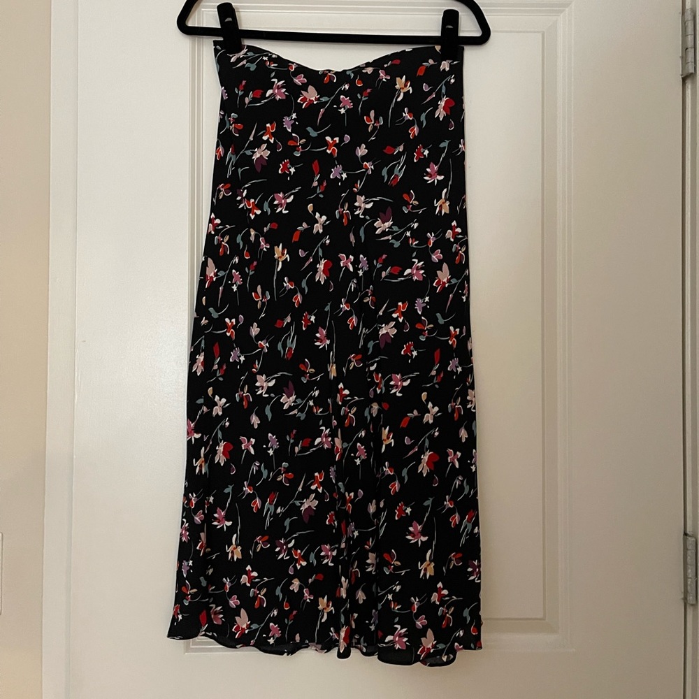 Bias cut Floral Midi Skirt - Madewell